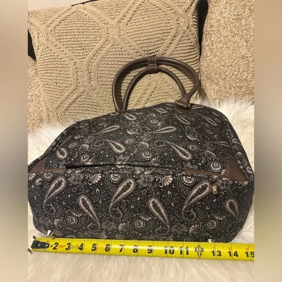 🤎🤎American Living Paisley Tote Bag with Brown Accents luggage .🤎🤎BOX B - Picture 6 of 12